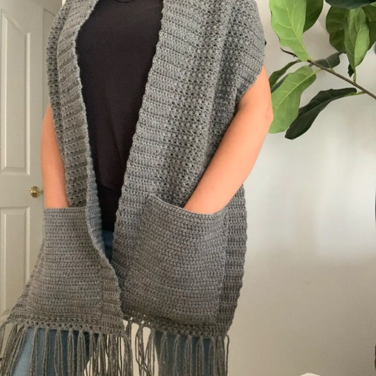 Handmade Crochet Pocket Shawl