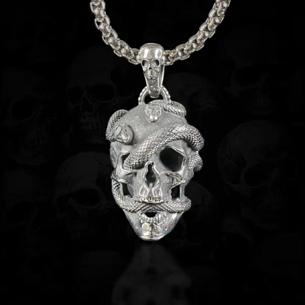 Serpent Skull Necklace