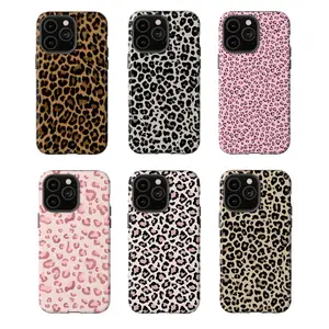 Leopard Print Tough Phone Case, Stylish Animal Pattern in Multiple Colors, Gift for her, Gift for her, Aesthetic Phonecover, Protective
