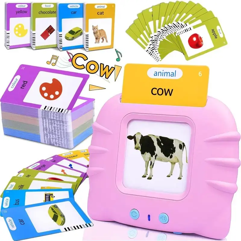 Interactive Bilingual English-Spanish Talking Flashcards Toy for Kids - 224 Sight Words, Lightweight & Easy to Carry, Enhances Cognitive Abilities, Boosts Vocabulary, Preschool Essential Skills Promoting Learning Tool