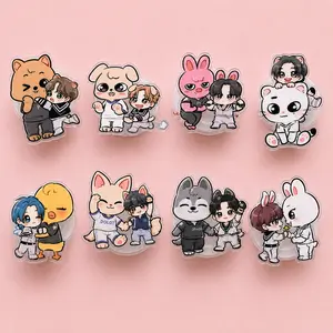 Cute Kpop SKZ Animal Mascot Magsafe Phone Grip, Magnetic Pop Socket & Kickstand, Kawaii Fan Phone Accessory for iPhone