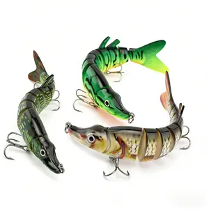 130mm 17g Hard Plastic Swimbait – 9-Segmented Design for Ultra-Realistic Action, Perfect for Pike & Predator Fishing