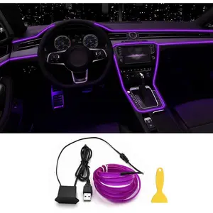 USB-Powered Car Decorative Light, 5m Fiber Ambient Lighting, Multiple Color Modes, Festive Party Decoration Accessory for Cars & DIY Home Use