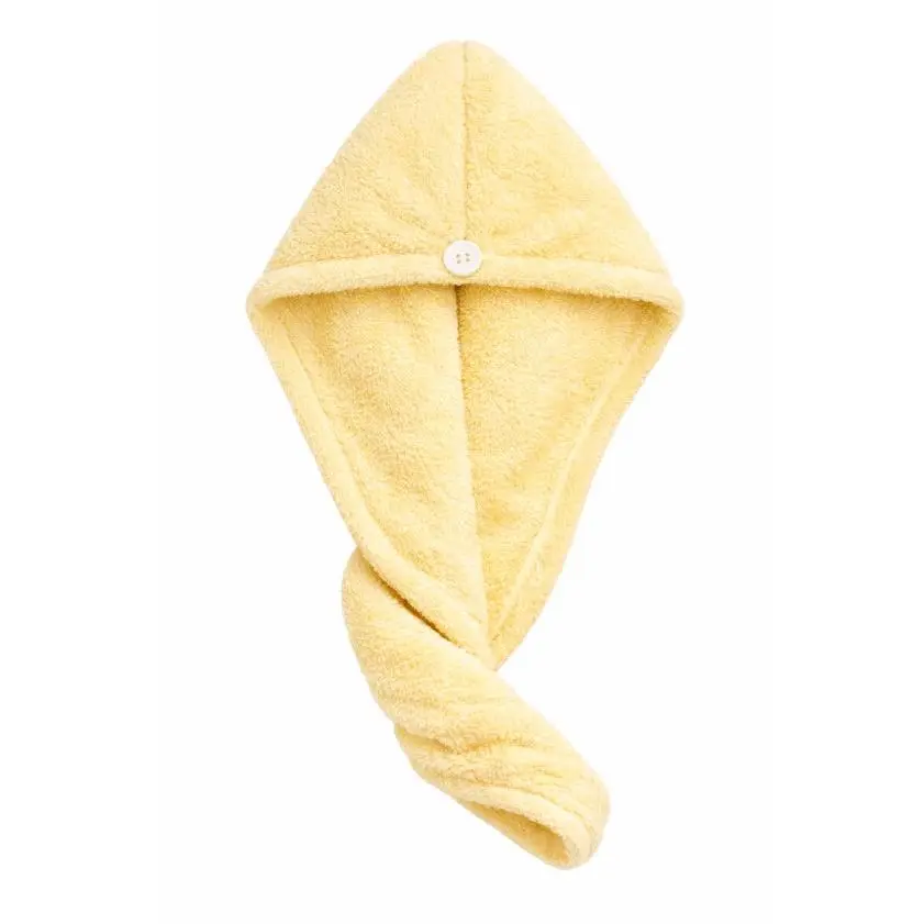 TOO CUTE TO DRIP™ Hair Twist Towel – Butter Yellow