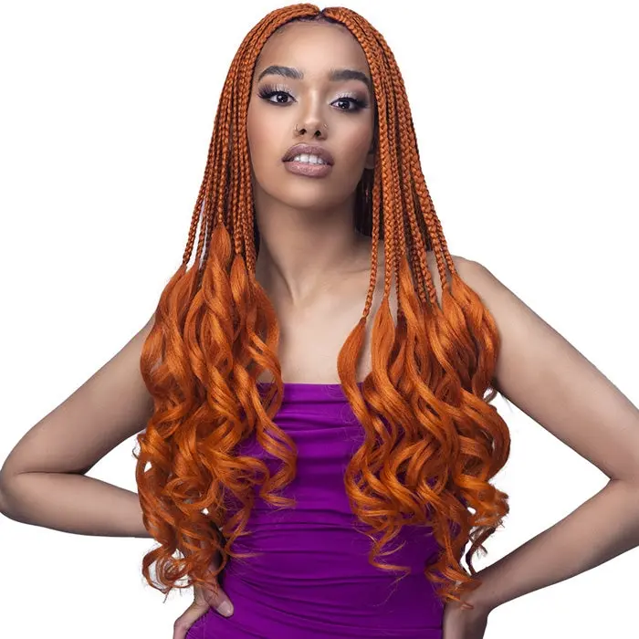 Bobbi Boss Pre-Stretched Knotless Folded Braids - 3X FRENCH CURL 20"