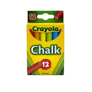 Crayola Non-Toxic Assorted Color Colored Chalk, 12-Pack Office Stationery Writing Tool