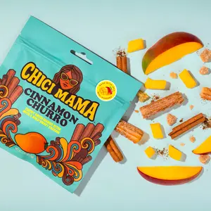 Chici Mama Cinnamon Churro Dried Mango Snack | Sweet & Spicy Dried Mango | Better-For-You Sweet Treat | Made from 100% Real Mangoes