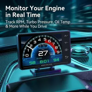 OBD2 Smart HUD Display – Real-Time Speed, RPM, Oil Temp, Turbo & Fuel Consumption Monitoring for Any Vehicle
