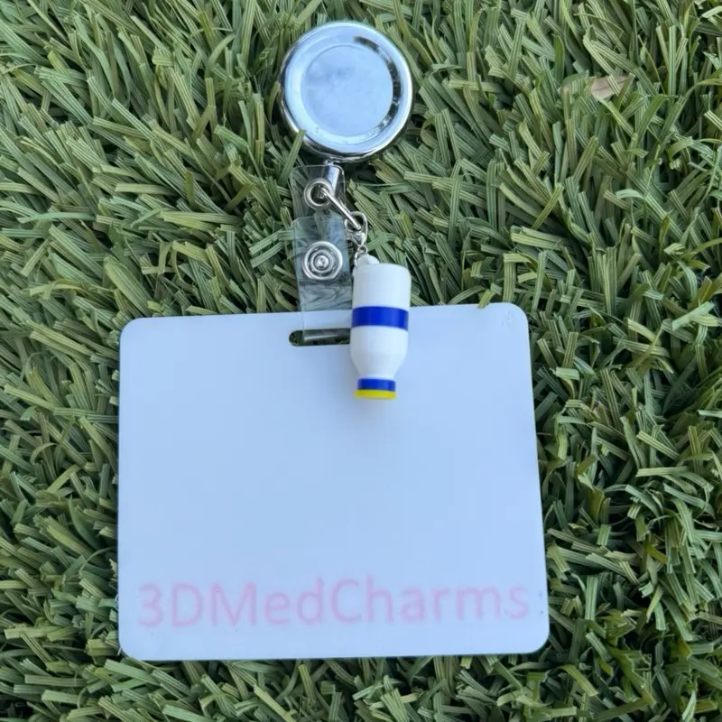 Medicine vial badge keychain Medicine vial badge keychain