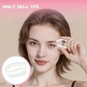 1pc Professional reusable Makeup eyebrow shaping tool with assorted designs, easily creates salon-quality brows at home, Lightweight Compact portable and simple to use