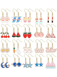 20 Pairs Hoop Dangle Earrings For Women Animal Earrings Huggie Hoop Earrings with Charm Cute Small Dangle Hoop Earrings Set Cute Jewelry