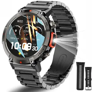Imosi Hot Outdoor Smart Watch Men With Flashlight Sport Fitness Bracelet Blood Pressure IP67 Waterproof Smartwatch For Android