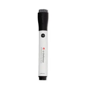 U Brands UBR3284U0012 U-Defense protective Dry-Erase Markers, Black - 12 per Pack