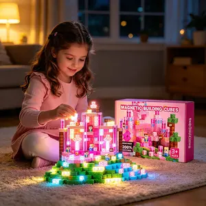 100/150/200pcs Magnetic Building Blocks, Magnetic Construction Set, Castle Set, Stem Montessori Toy, Creative Learning Toy for Kids 3-8 Years, Birthday Gift