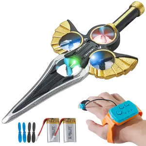 Flying Battle Sword – LED Hover Spinner Toy with Gesture Control & Watch Remote, Includes 2 Rechargeable Batteries, Fun Flying Toy for Kids