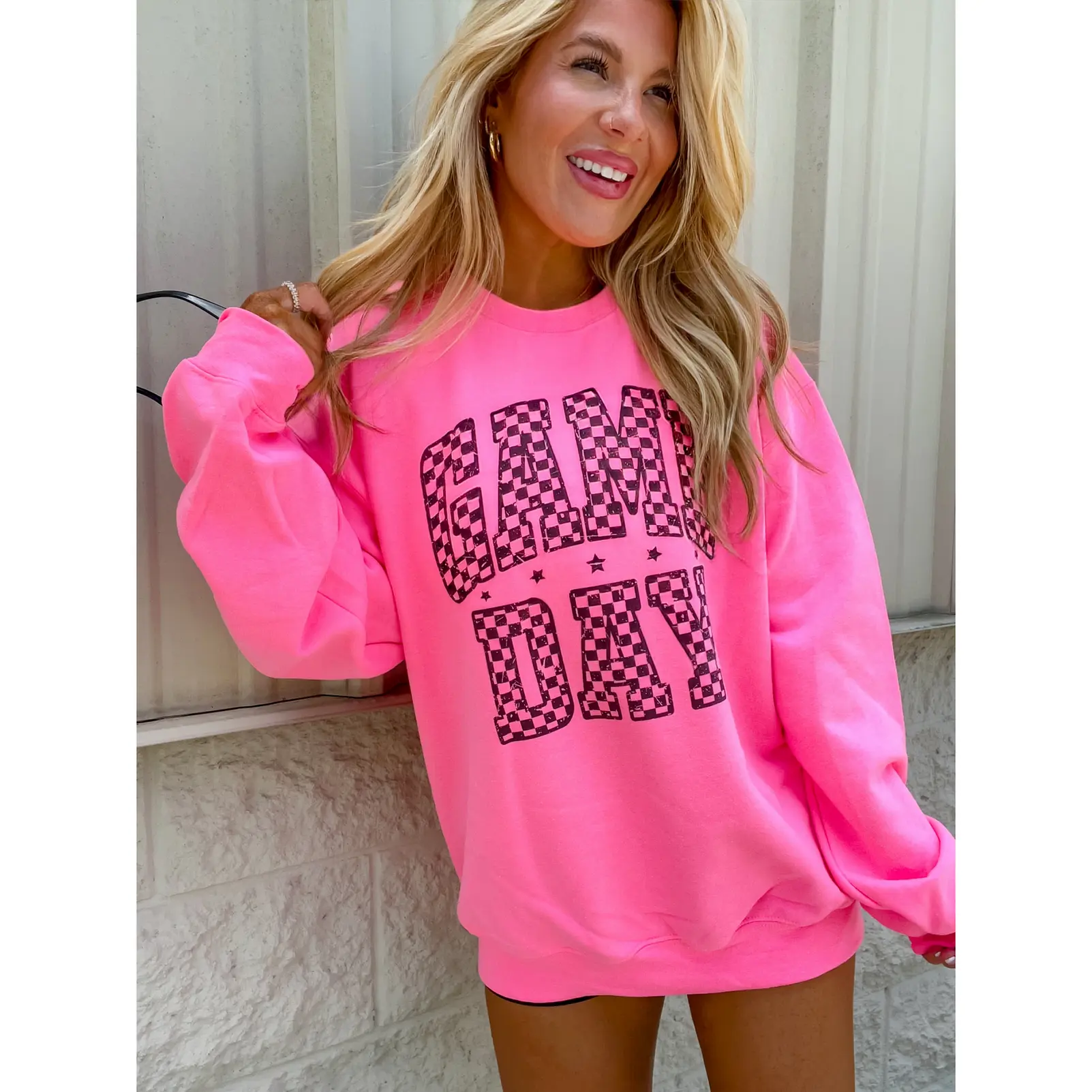Game Day Checker Graphic Pullover