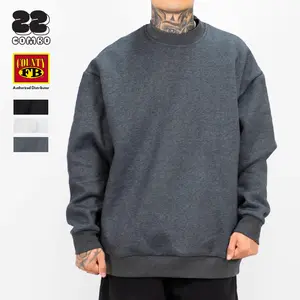 FBCOUNTY Men's Heavyweight Crew Neck Sweater FB COUNTY Pullover Sweatshirts Casual Sweatshirt Hip Hop Cotton Tee Big and Tall (S to 3XL)