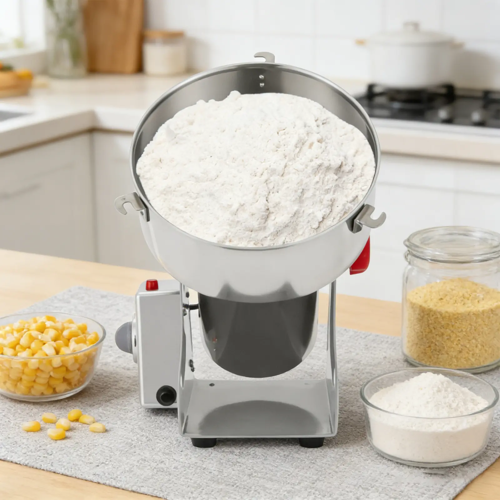 4500W Stainless Steel Grain Mill Grinder - 2500g Capacity Corn Mill for Coffee, Spices, Home Use 4500W Stainless Steel Grain Mill Grinder - 2500g Capacity Corn Mill for Coffee, Spices, Home Use
