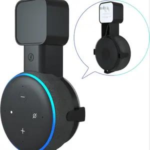 Outlet Wall Mount Stand for Echo Dot 3rd Generation, Plug Mount for Alexa Smart Home Speakers, Voice Assistants Space Saving Accessories with Cable Management