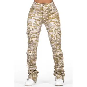 Alisson Digital Camo Cargo Super Stacked Jean