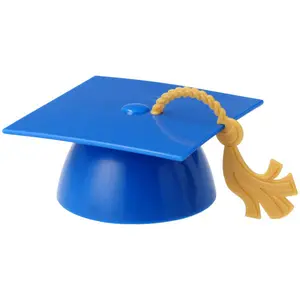 Blue Graduation Cap With Tassel Cake Topper