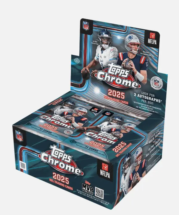 2025 TOPPS CHROME NFL FOOTBALL HOBBY JUMBO BOX