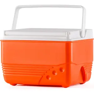 Small Cooler Hard Shell, Ice Chest with Retractable Handle, Small Hard Cooler Box with 3–4 Day Ice Retention, Car Cooler for Picnic, Beach, Work & Travel