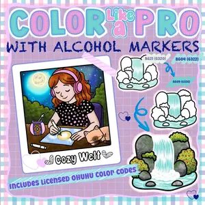 COLOR LIKE A PRO - WITH ALCOHOL MARKERS: Step-by-Step Guide to Coloring: Learn and Train Realistic Effects, Blending, Shadows, Gradients, Light, ... and Advanced Colorists (Cozy Welt (eng.))