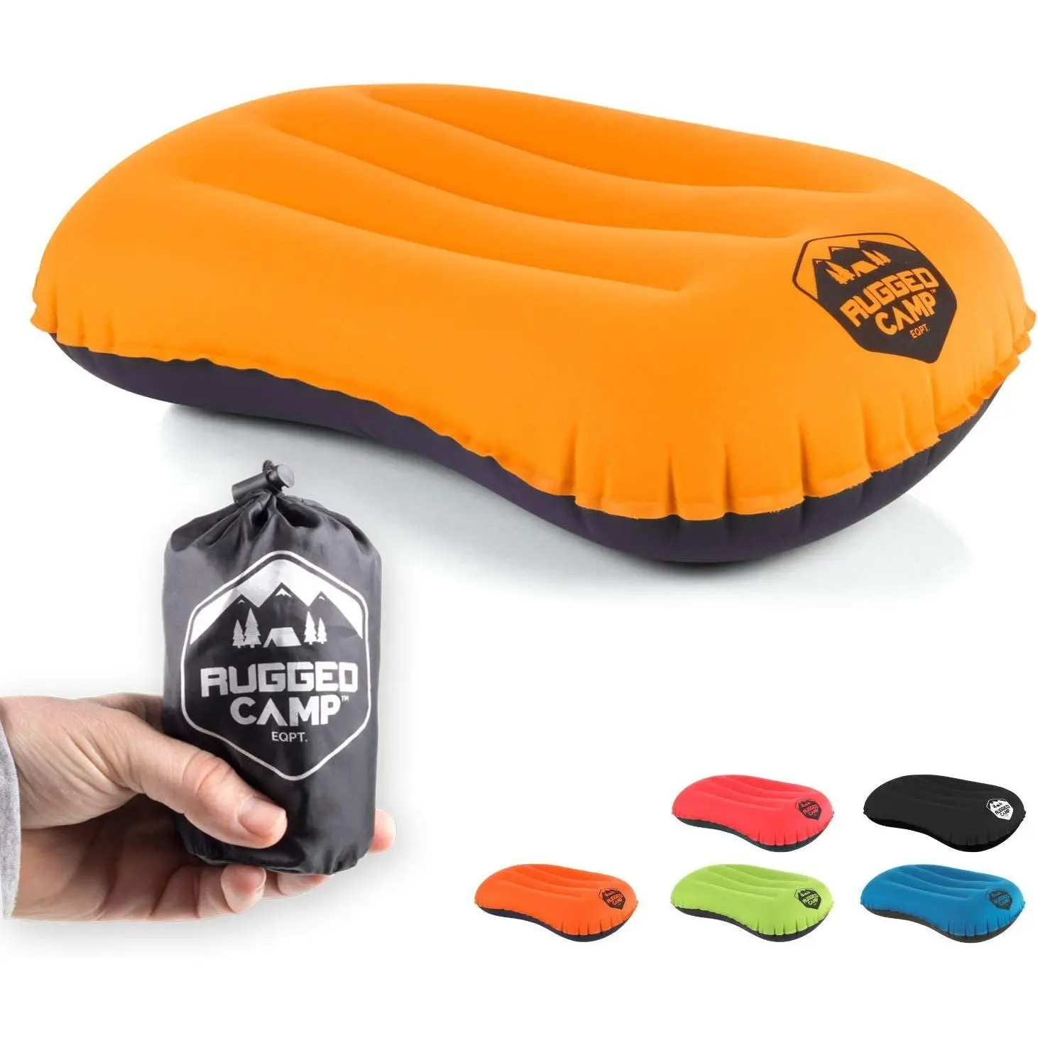 Camping Pillow - Backpacking Pillow - Camp Pillows - Multiple Colors - Compressible Inflatable Pillow, Beach Pillow, Ergonomic Neck Air Pillow & Lumbar Pillow - Use as a Beach Pillow or Hammock Pillow