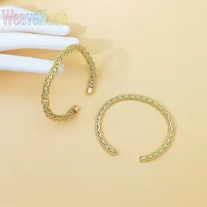 Hot Selling Chinese Style Handwoven Couple Bracelets, Personalized Guochao Twist Design Adjustable Open Bangle, Trendy Aesthetic Matching Bracelet Set for Couples & Best Friends, Elegant Temperament Jewelry for Daily Wear, Anniversary & Birthday Gift Givi