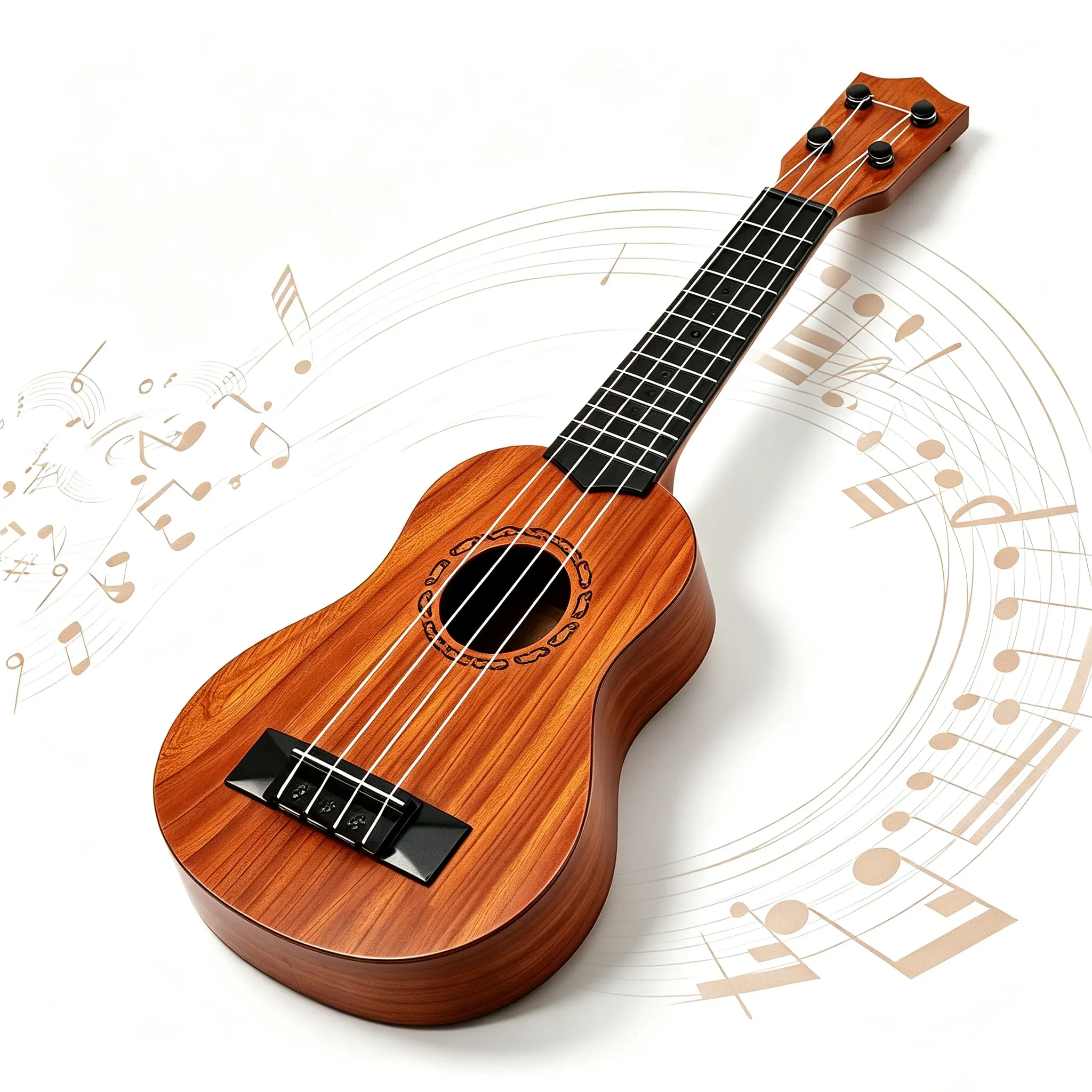 17-Inch Kids Nylon Ukulele Toy - 17 x 5.5 x 1.6 in Classical Musical Educational Learning Toy for Toddlers, Ideal for Construction & Home Decoration
