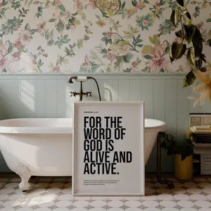 Christian Bible Verse Print Poster, Jesus Typography Poster Christian Wall Art, Retro Poster Religious Wall Decor Gallery Wall