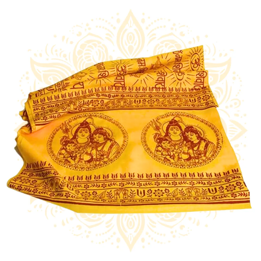 Pitambari Om Namah Shivay Printed Cotton Chadar 2m x 1m