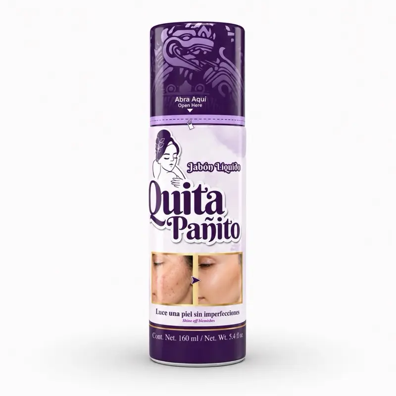 Quit a Panito Liquid Facial Soap for Blemish-Prone Skin – Herbal Plant Extract Cleanser with Hyaluronic Acid 160ml