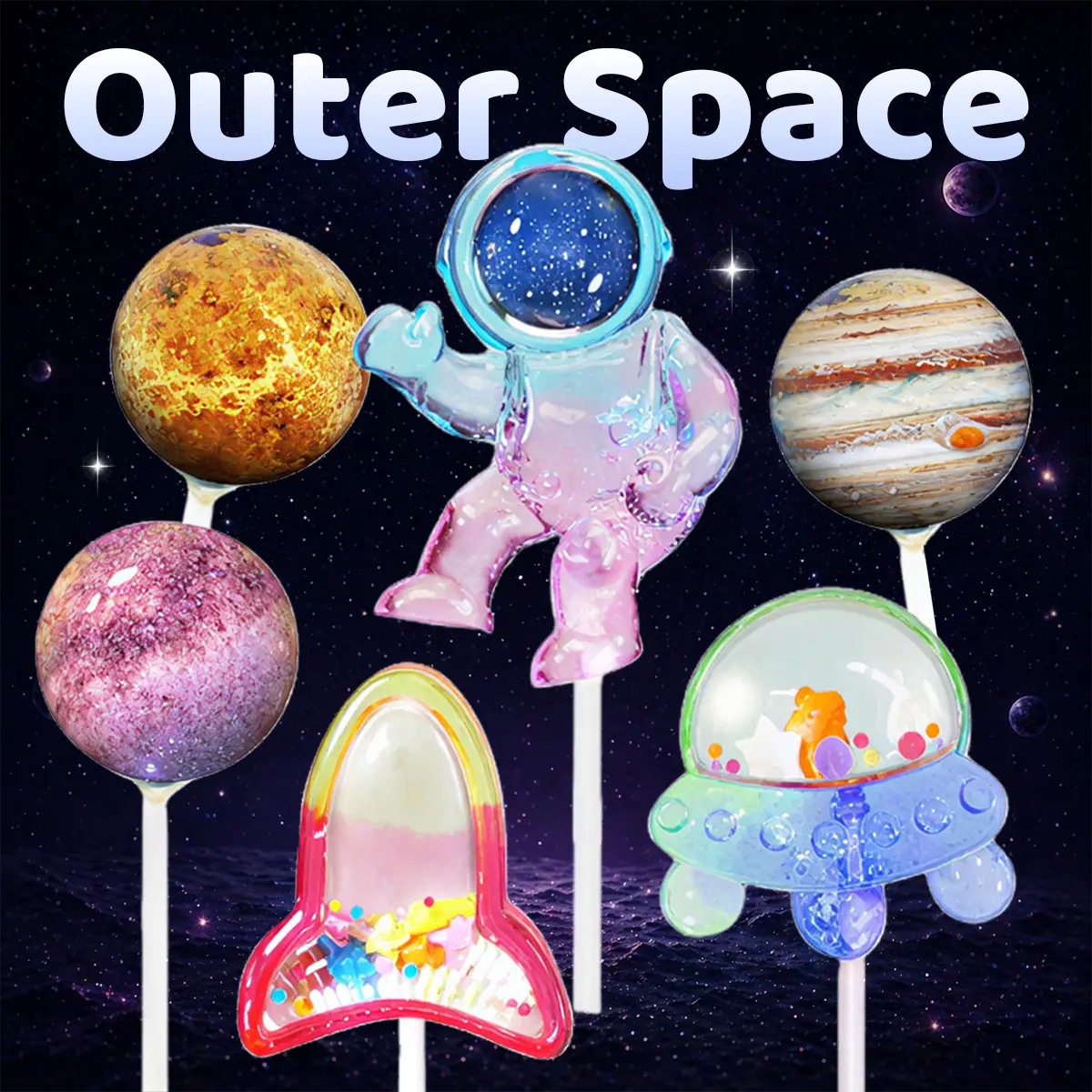 Candy Master MeCandy 5D Lollipop - Handcrafted in Fruity Flavors, 0 Fat & Guilt-free, 8 Counts, Individually Wrapped,Perfect for Parties , Unique Visual & Sound Experience