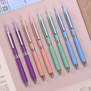 Writech Premium Fine Gel Pens Set of 8, Retractable 0.5mm Ink Touch Pens, Ideal for Smooth Writing, Note Taking, Sketching