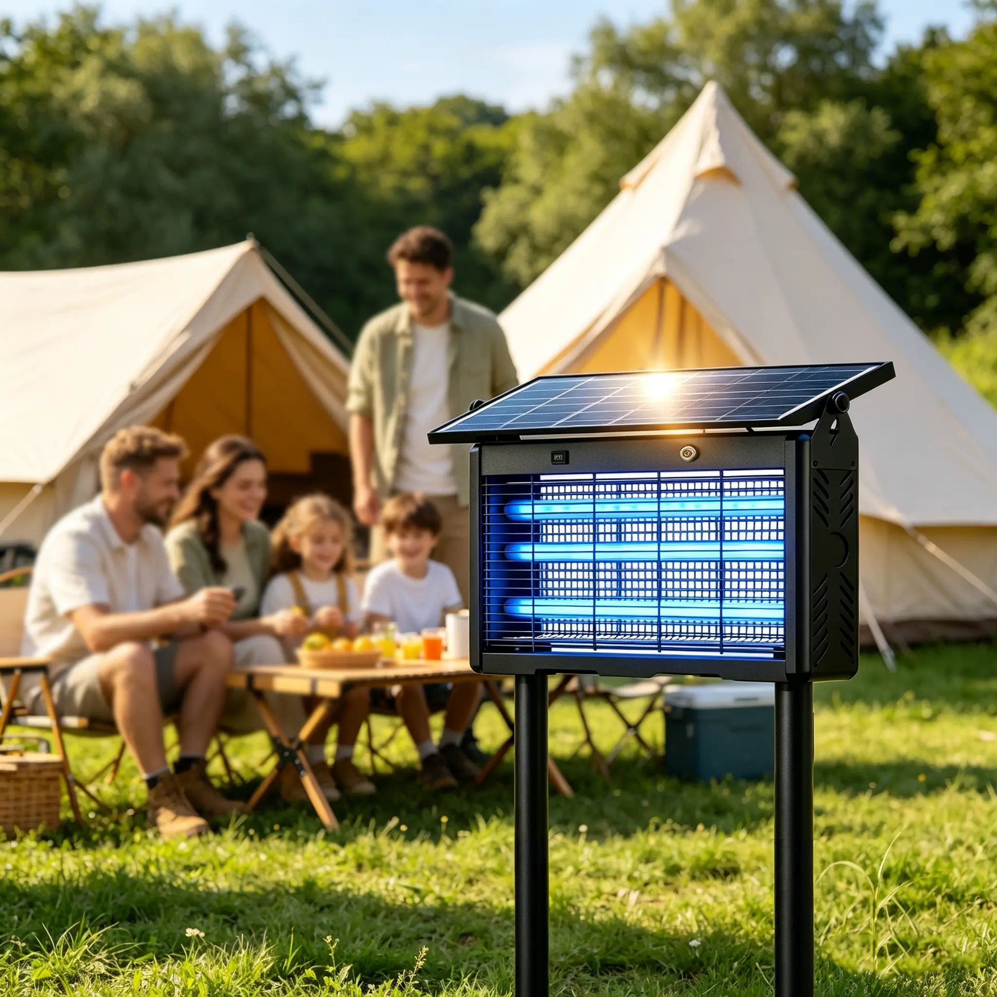 【Clearance Sale】Smart Solar Bug Zapper ,Mosquito Zapper Indoor with 2500V High Powered,patio fly control,yard essential,Outdoor camping, picnicking , fishing Dual Solar & USB R bug zapper echargeable Insect Killer for Patio, Garden, Backyard, Outdoor Use