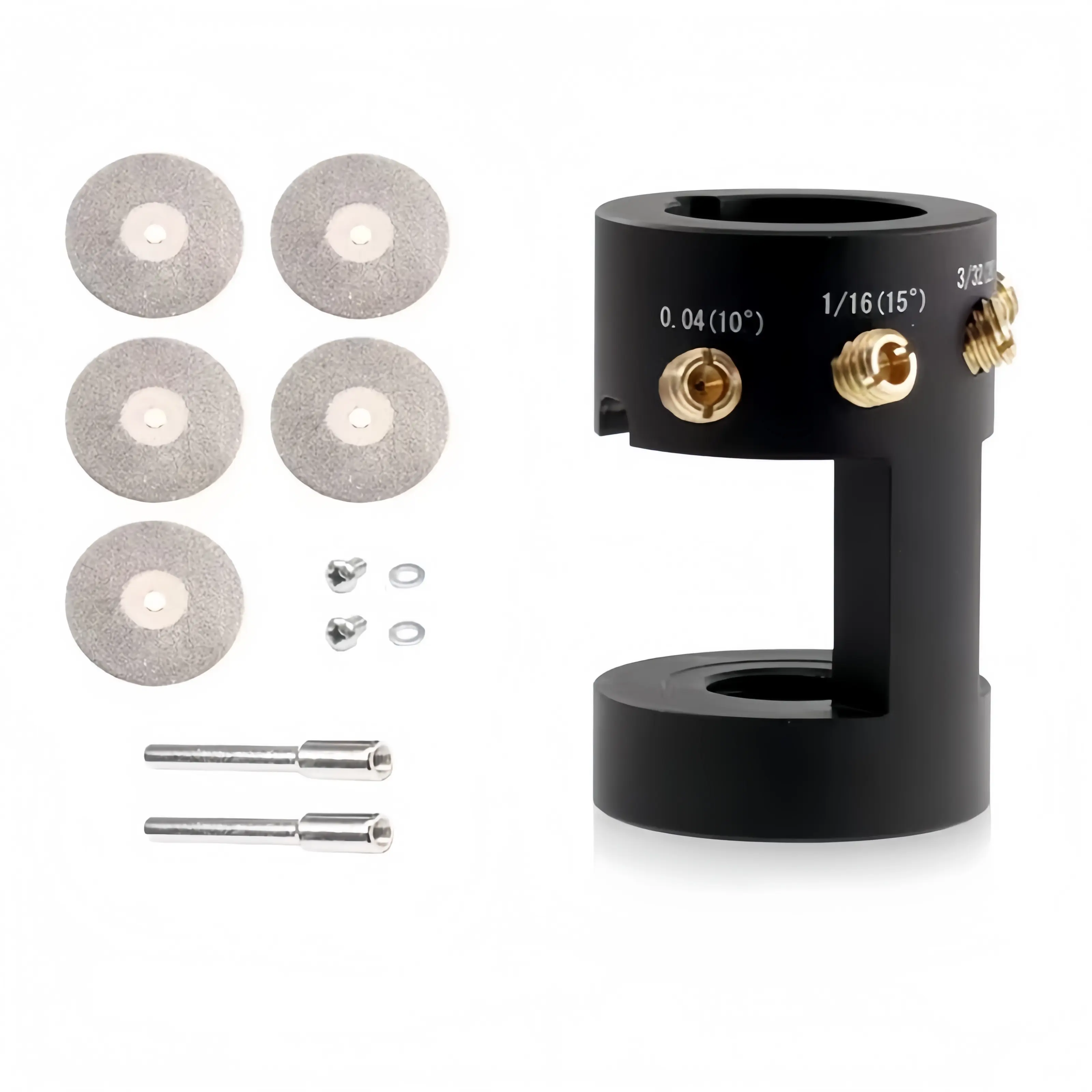 Tungsten Sharpener Head Tool Tungsten Grinder for TIG Welding with 4 Cut-Off Slot Multi-Angle & Offsets TIG Welding Tool