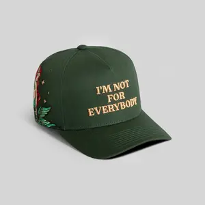 Field Grade 'Not For Everybody' Twill Trucker Green | trucker hat | twill | snapback | adjustable | embroidered | unisex | casual | dad hat | streetwear | outdoor | sports | Trendy Hat 2026 | Streetwear Headwear | Fashion Cap | Summer Hat | Outdoor Cap