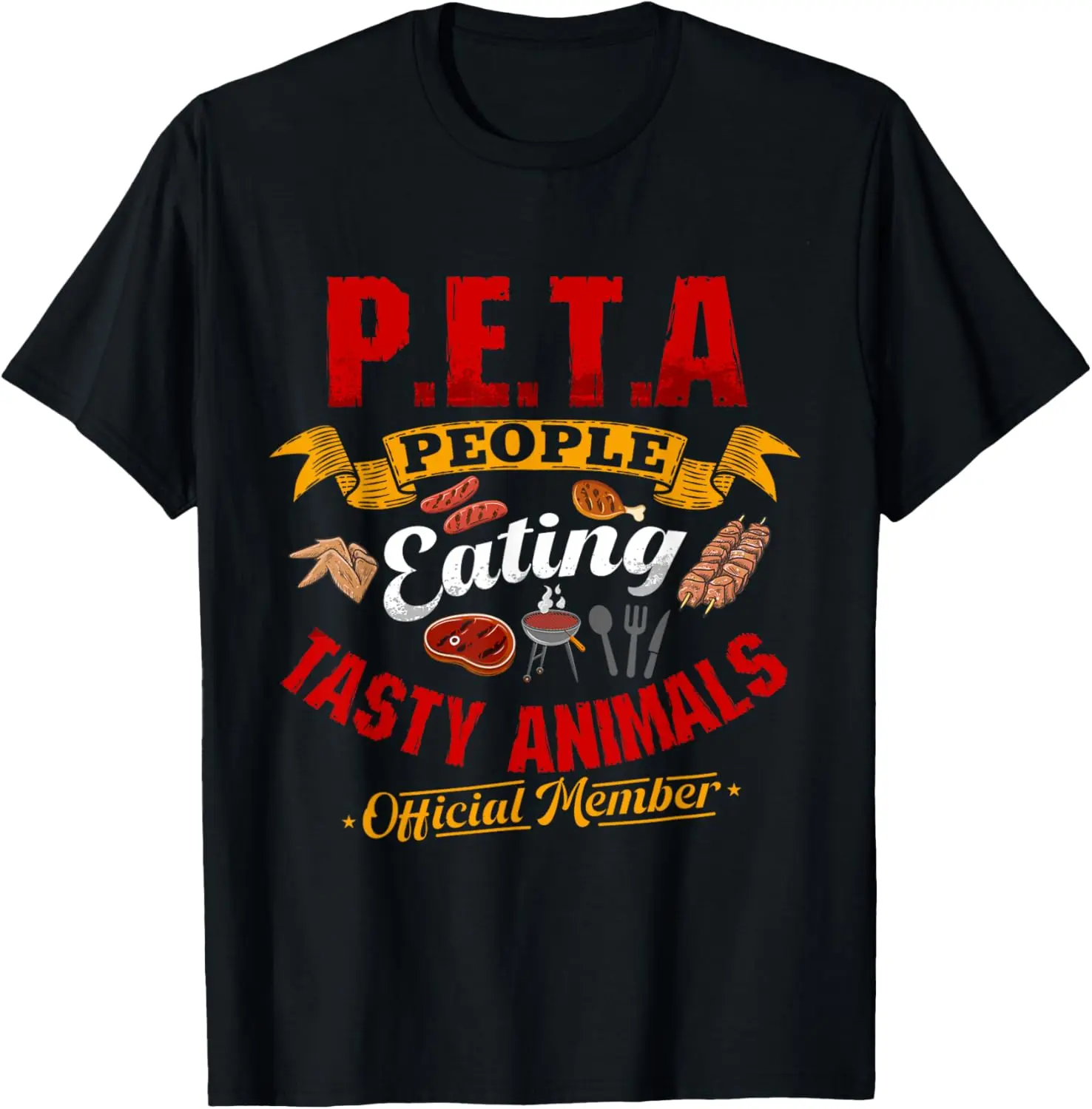 100% Cotton PETA Shirts People Eating Tasty Animals Anti Vegetarian T-Shirt