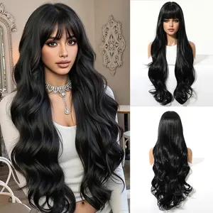 Long Wig — Deep Red Wavy Hair (26 Inches) — Designed for Caucasian Women — Natural & Realistic Appearance — Suitable for Daily Wear & Parties (Burgundy)
