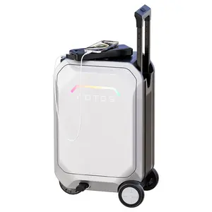 AOTOS L2 smart electric luggage, which is not only a normal suitcase, it is also ridable. You can sit on it, which can reach speeds up to 6.2 mph and travel as far as 6.2 miles on a single charge. sets tsa lock