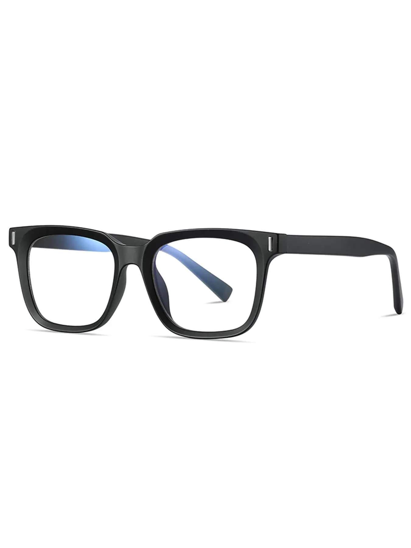 Unisex Fashion box anti blue light glasses men's and women's universal black frame light comfortable anti blue light eye protection design students' daily computer anti radiation glasses replaceable prescription lenses Square browline glasses