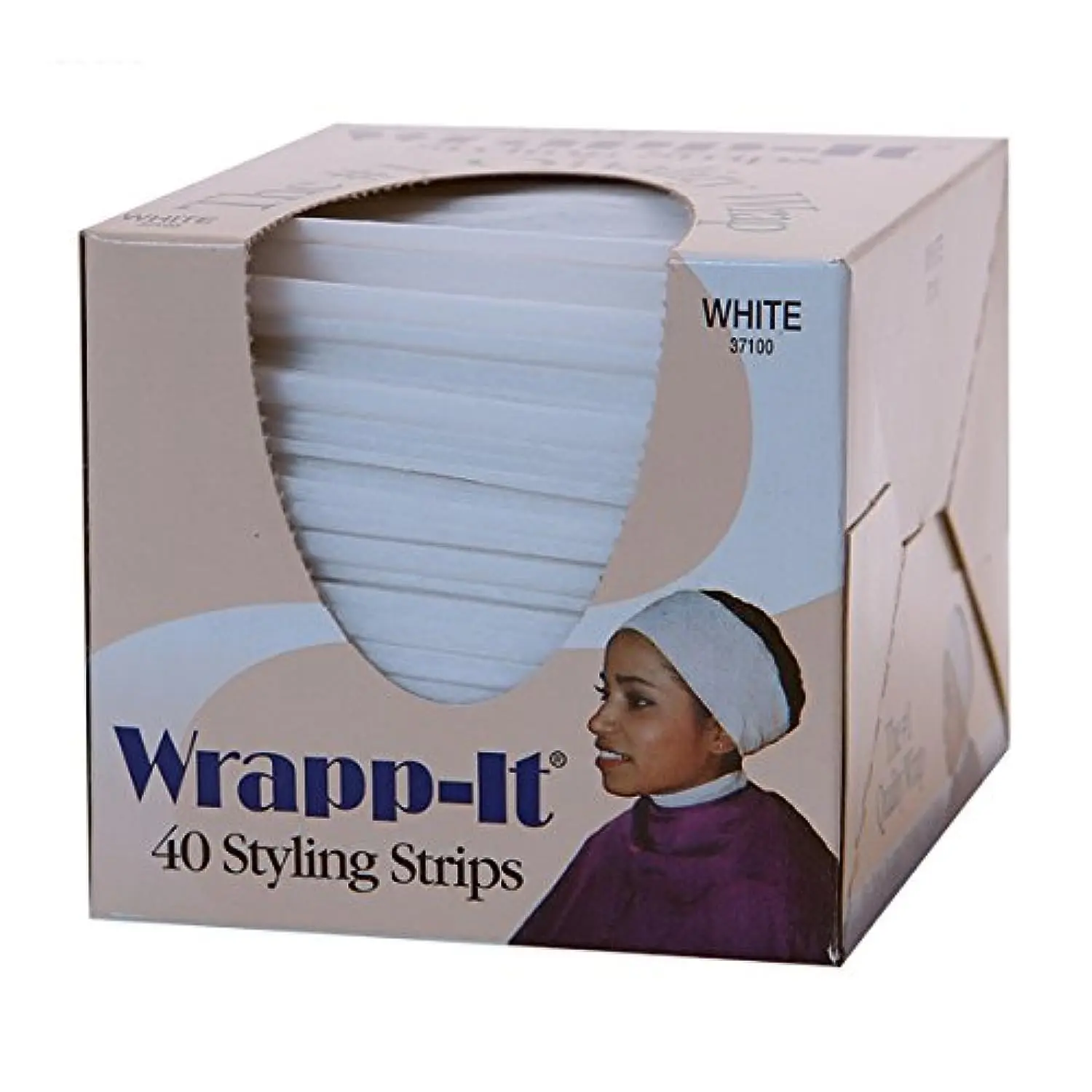 Graham Beauty Wrapp-it Styling Strips, High-Stretch Hairdressing Paper for Strong Flexible Hold, Performs When Wet, White, 3.5” x 25.5”, 40-Count, Better Flexibility, Bulk Pack, Flexible Stretch, Strong Hold, Firm-Hold Performance