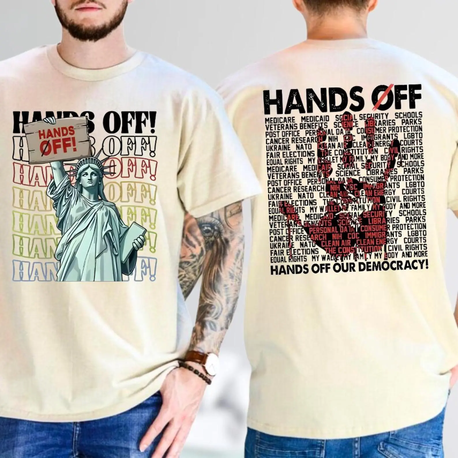 Hands Off Protest Shirt, Political Activism Tee, Environmental Rights T-Shirt, Save Public Lands Tee, Social Security Shirt