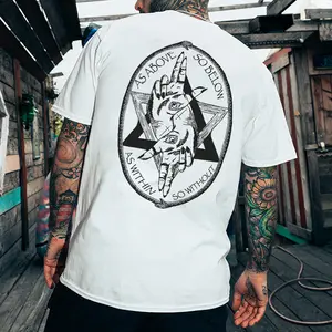 As Above, So Below Print fashion T-shirt - Naughty Clothes Men Cotton Menswear