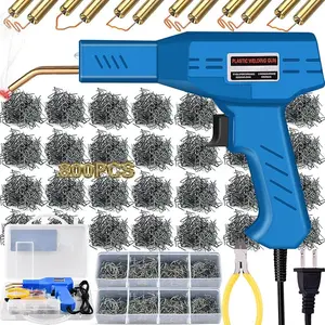 Plastic Welder, 800PCS Staples, Plastic Welding Kit, Must Have For DIYers, Instant On/Off, Plastic Welder Kit, Bumper Repair Kit Plastic Repair Kit, Portable Toolbox (Blue)Quesear