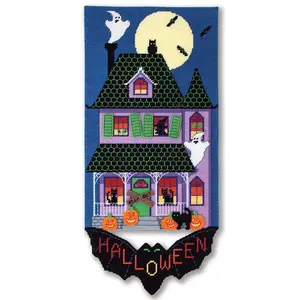 Haunted House Plastic Canvas Wall Hanging Kit