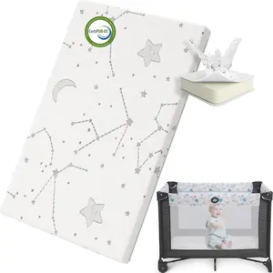 Pack and Play Mattress Topper Baby Pack N Play Mattresses for Playpen and Playard with Washable Cover 38"x26"x1", 1 Pack Firm Foam