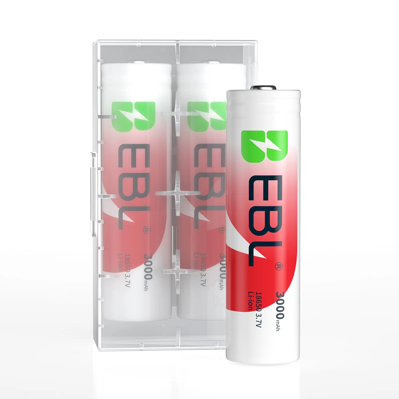 EBL 18650 Rechargeable Batteries 3000mAh 3.7V Button Top Li-ion — 6A High Discharge, 4-Layer Smart Protection, Low Self-Discharge, Weather Resistant -14°F to 140°F, Long-Lasting Power for Flashlights RC Toys Headlamps DIY & High-Drain Gear